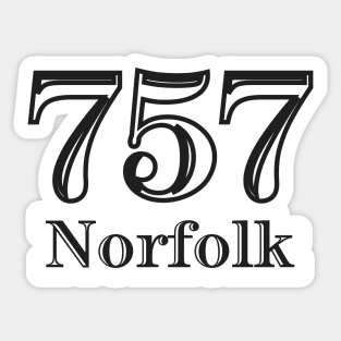 Norfolk 757 Virginia USA Sticker